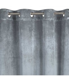 Zasłona welwetowa Taylor 140x250 srebrna z przelotkami