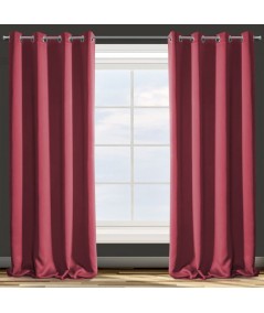 Zasłona zaciemniająca blackout Parisa 135x250 czerwona z przelotkami