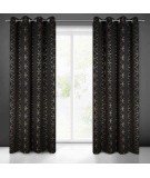 Zasłona zaciemniająca blackout Abella 135x250 czarna z przelotkami