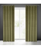 Zasłona welwetowa Villa 140x250 oliwka z przelotkami