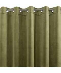 Zasłona welwetowa Villa 140x250 oliwka z przelotkami