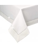 Polski obrus plamoodporny Glamour 140x350 z dżetami ecru