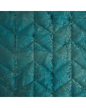Narzuta velvet 220x240 Agata turkusowa/złota