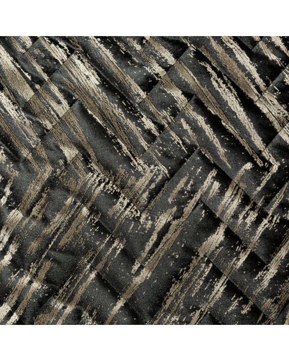 Narzuta velvet 220x240 Agata 1 czarna/złota