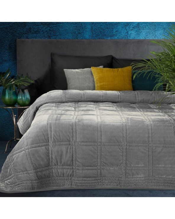 Narzuta velvet 170x210 Kristin 2 srebrna