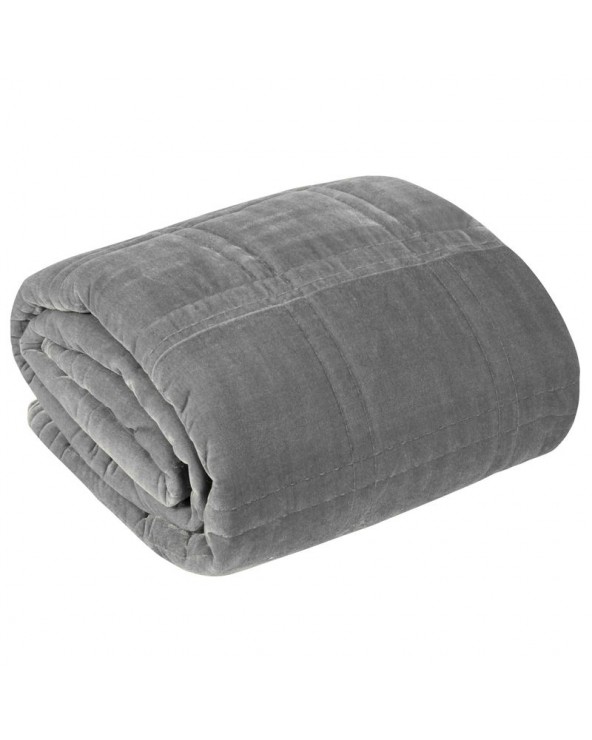 Narzuta velvet 170x210 Kristin 2 srebrna