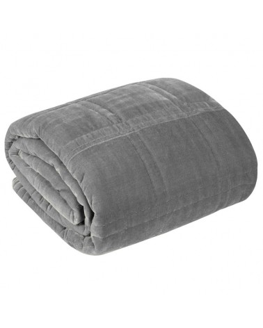 Narzuta velvet 170x210 Kristin 2 srebrna