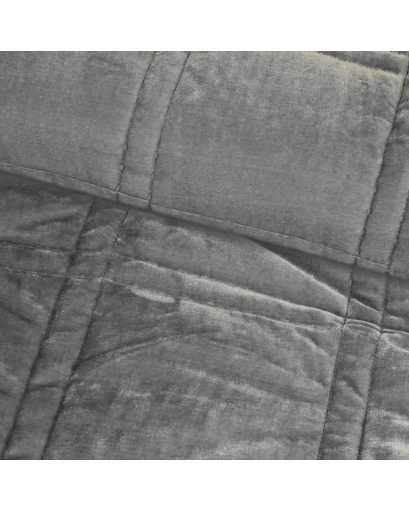 Narzuta velvet 170x210 Kristin 2 srebrna