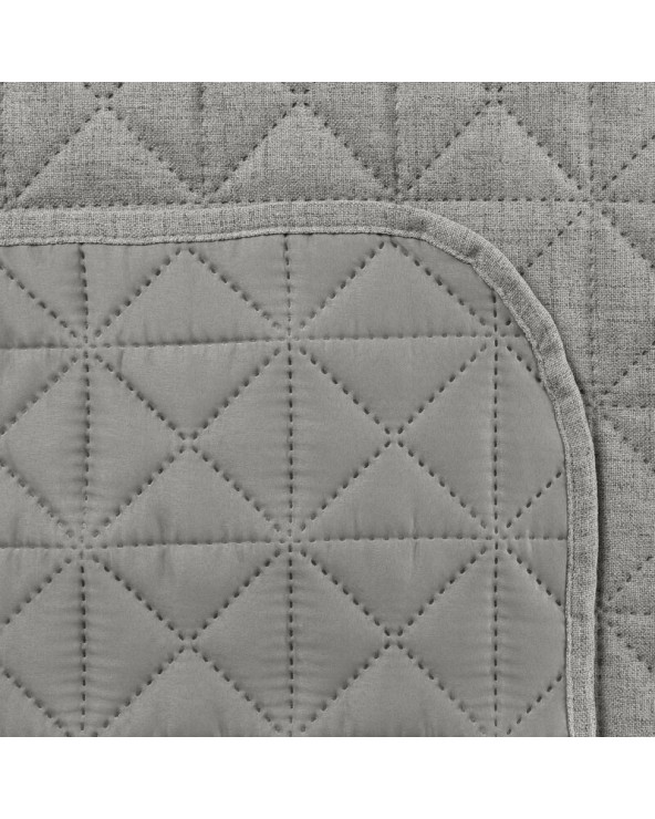 Narzuta mikrofibra 220x240 Len 2 stalowa