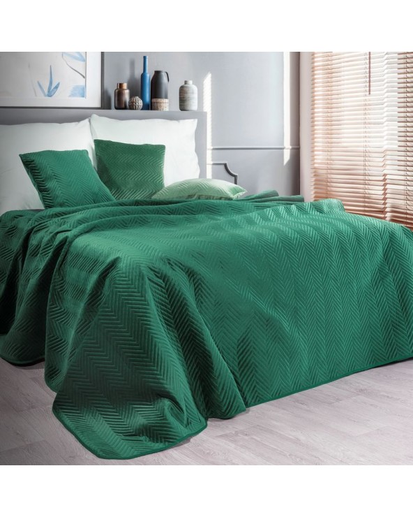 Narzuta velvet 170x210 Sofia ciemnozielona