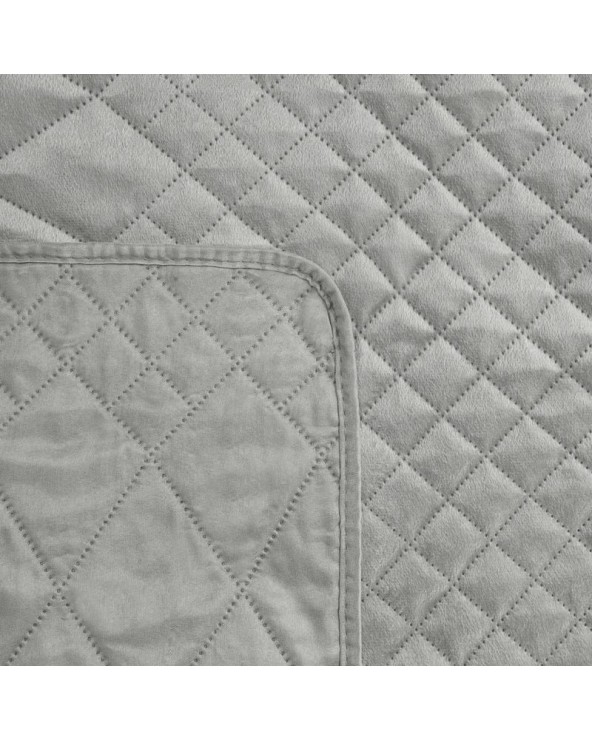 Narzuta velvet 170x210 Luiz 3 srebrna Eurofirany Narzuta velvet 170x210 Luiz 3 srebrna