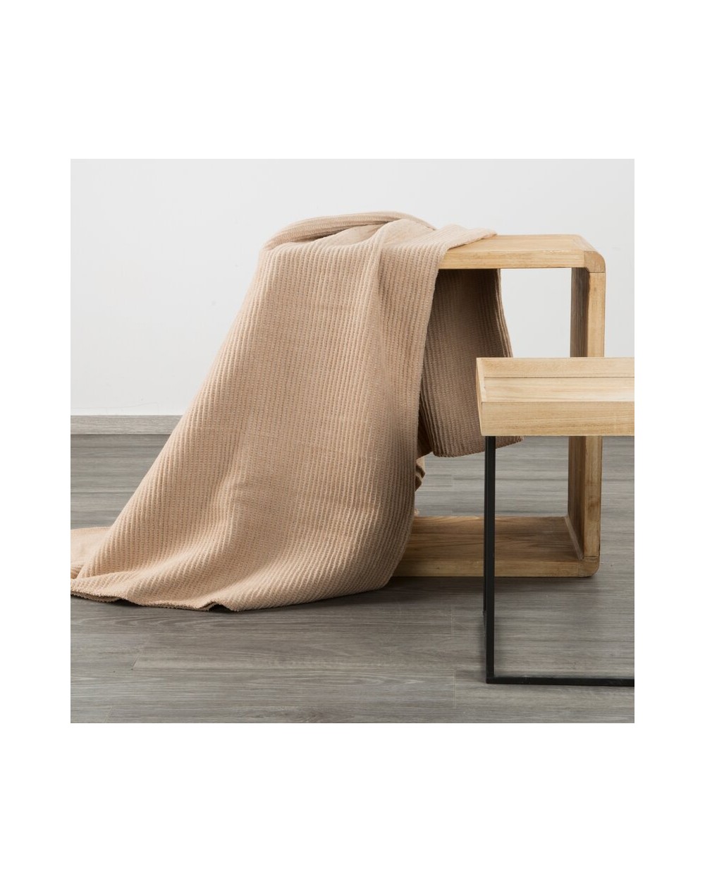 Koc bawełna 180x220 Amber beżowy 