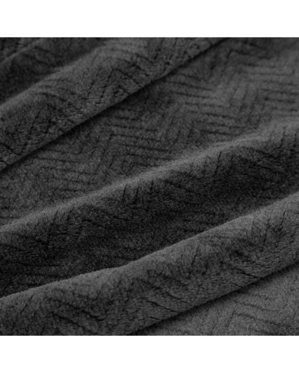 Koc pluszowy 170x210 Cindy 5 czarny