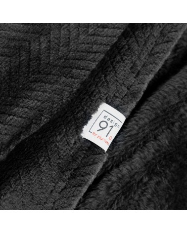 Koc pluszowy 170x210 Cindy 5 czarny