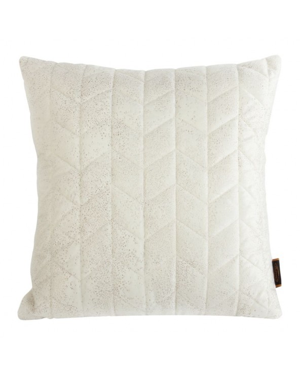 Poszewka velvet 45x45 Agata kremowa/złota