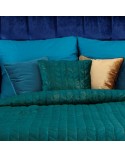 Poszewka velvet 45x45 Agata kremowa/złota