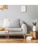 Poszewka płócienna 45x45 Boho 3 kremowa
