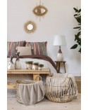 Poszewka płócienna 45x45 Boho 7 brązowa