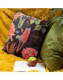 Poszewka velvet 45x45 Flar 2 czarna/czerwona