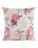 Poszewka płócienna 45x45 Flore 12 ciemnoróżowa 