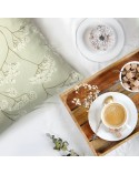 Poszewka płócienna 45x45 Flore 4 jasnozielona
