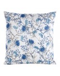 Poszewka płócienna 45x45 Flore 6 ciemnoniebieska