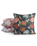 Poszewka płócienna 45x45 Flore 6 ciemnoniebieska