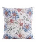 Poszewka płócienna 45x45 Flore 7 niebieska
