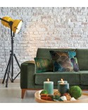 Poduszka velvet 45x30 neon zielona/żółta