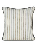 Poszewka bawełna 45x45 Palm kremowa/popielata 
