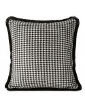 Poszewka 45x45 Pepitka 2A czarna/biała