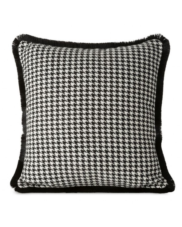 Poszewka 45x45 Pepitka 2A czarna/biała