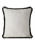 Poszewka 45x45 Pepitka 2B srebrna/biała