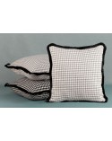 Poszewka 45x45 Pepitka 2B srebrna/biała
