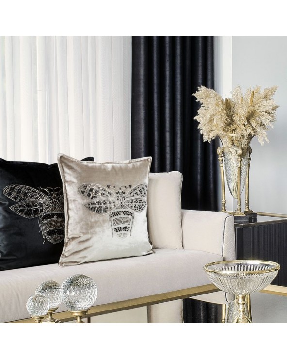 Poszewka velvet 45x45 Royal 2 czarna 