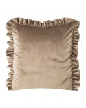 Poszewka velvet 45x45 Velvet 25 ciemnobeżowa