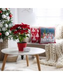 Poszewka Boże Narodzenie 45x45 Xmas 2 czerwona