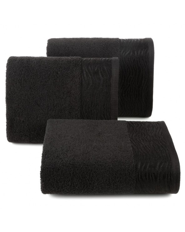 Ręcznik bawełna 70x140 Dafne czarny Eurofirany Ręcznik bawełna 70x140 Dafne czarny