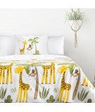 Pościel bawełna Giraffe 140x200 + 2x70x80 z zamkiem