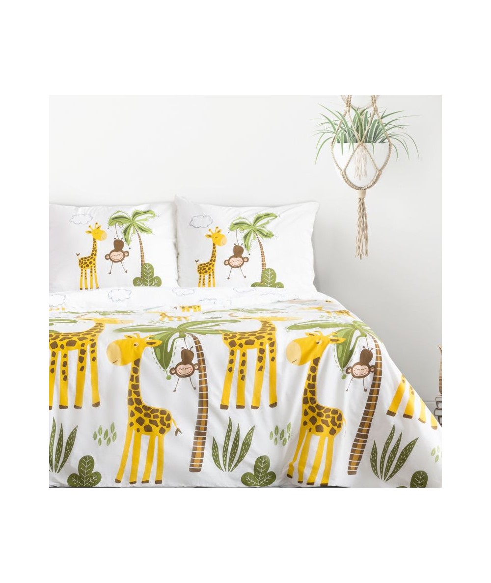 Pościel bawełna Giraffe 160x200 + 2x70x80 z zamkiem