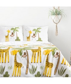 Pościel bawełna Giraffe 160x200 + 2x70x80 z zamkiem