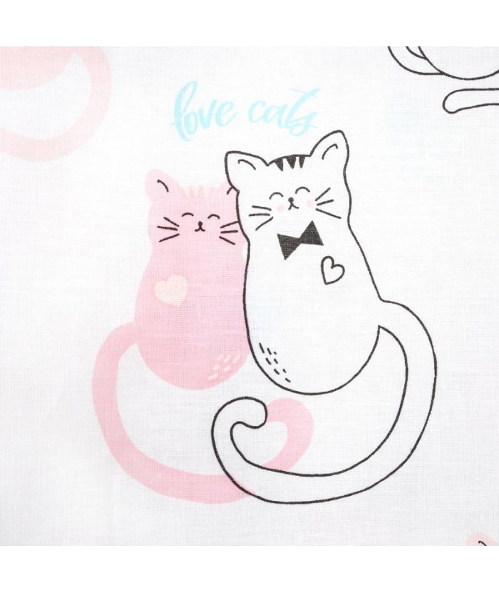 Pościel bawełna Kitty 160x200 + 2x70x80 z zamkiem