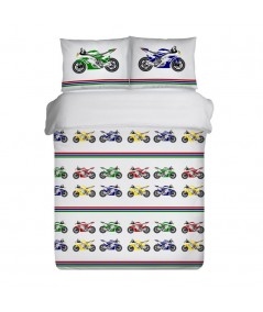 Pościel bawełna Honda 160x200 + 2x70x80 z zamkiem