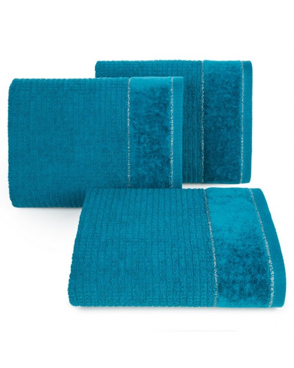 Ręcznik bawełna 70x140 Glory 2 ciemnoturkusowy