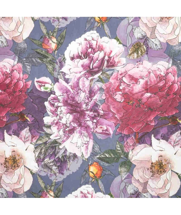 Pościel satyna bawełniana Peonia 160x200 + 2x70x80 z zamkiem