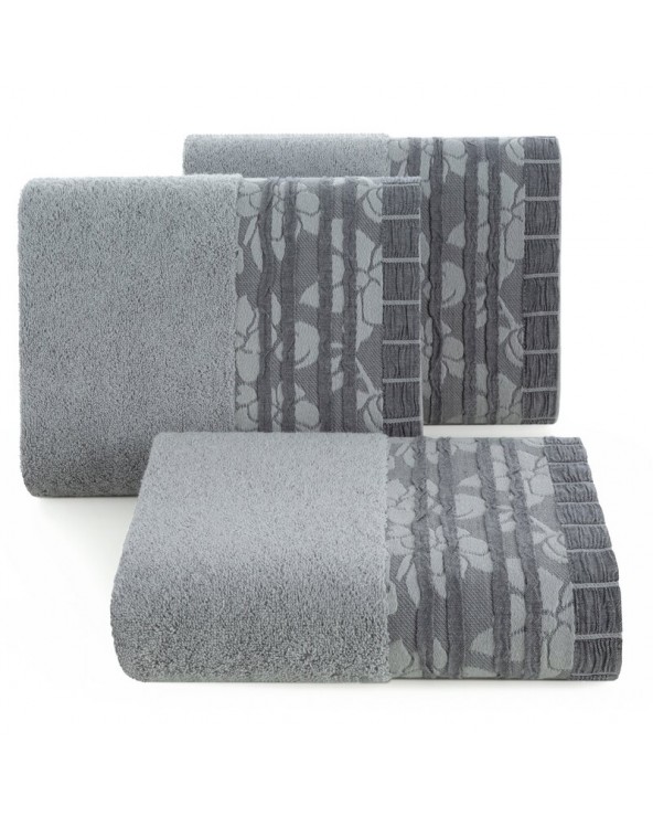 Ręcznik bawełna 70x140 Rossi srebrny Eurofirany Ręcznik bawełna 70x140 Rossi srebrny