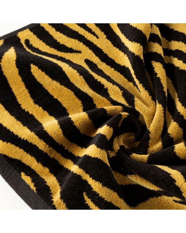 Ręcznik bawełna 50x90 Zebra czarny/miodowy