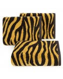 Ręcznik bawełna 70x140 Zebra czarny/miodowy