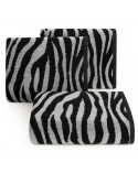 Ręcznik bawełna 50x90 Zebra czarny/stalowy