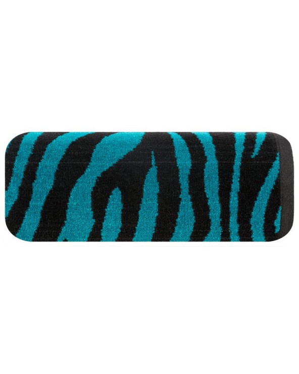 Ręcznik bawełna 70x140 Zebra czarny/turkusowy Eurofirany Ręcznik bawełna 70x140 Zebra czarny/turkusowy